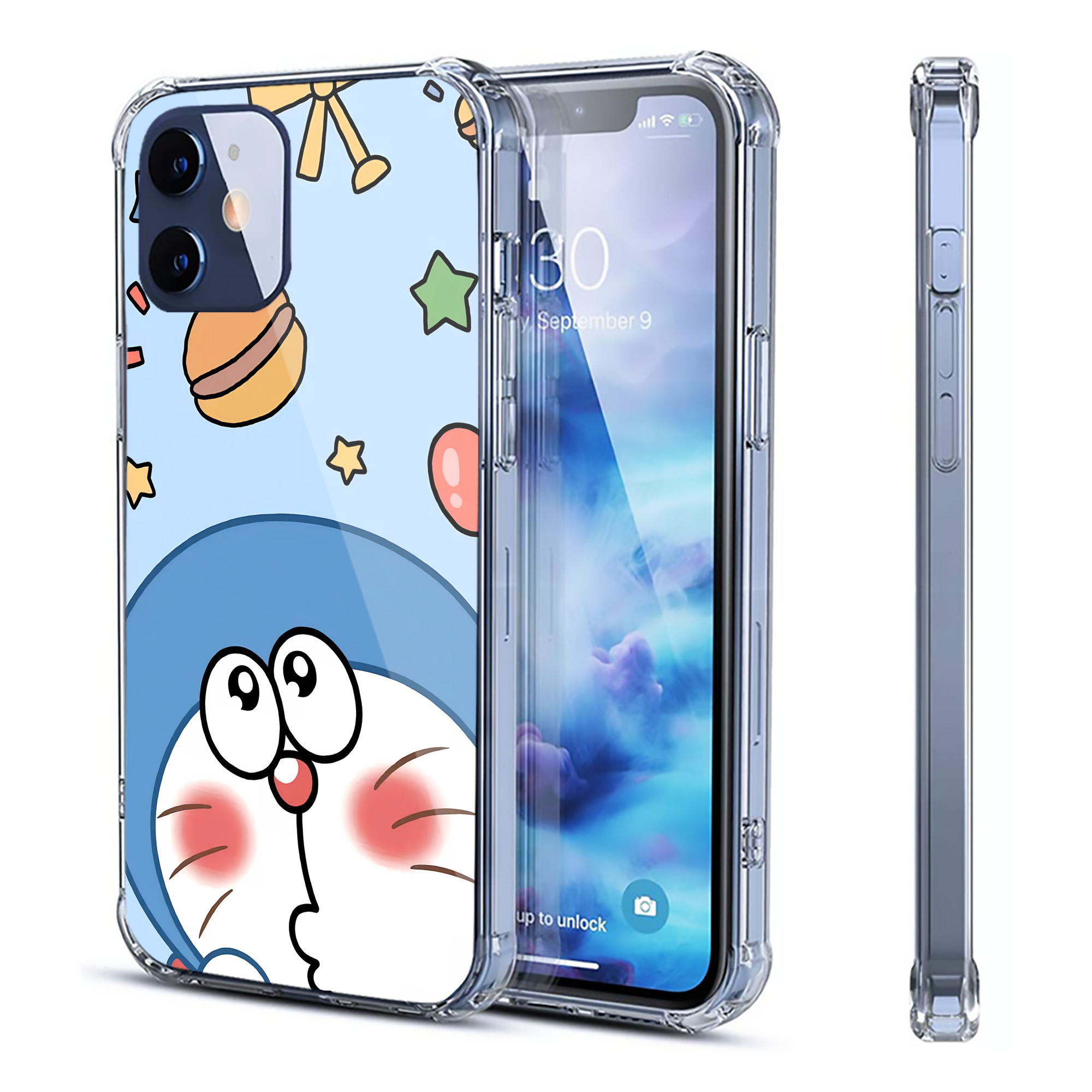 （画像用） ドラえもん Doraemon 【iPhone 12シリーズ対応】透明スマホケース（クリアソフトケース）